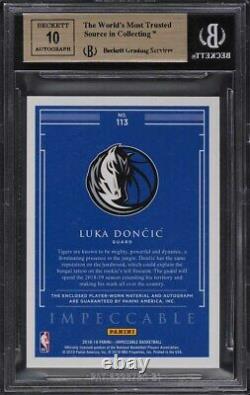 2018 Panini Impeccable Holo Silver Luka Doncic ROOKIE RC AUTO /25 #113 BGS 9.5