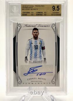 2018 Panini National Treasures Penmanship LIONEL MESSI /15 BGS 9.5 + 10 AUTO