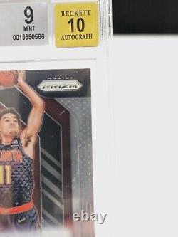 2018 Panini Prizm Trae Young Rookie Signatures #RS-TYG Auto BGS 9