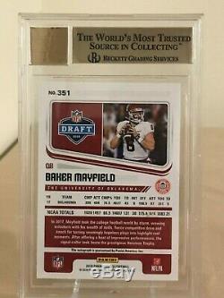 2018 Panini Score Baker Mayfield RC Auto 4/20 Red Zone BGS 9.5/10