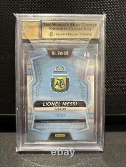 2018 Panini Silver Prizm World Cup Soccer Lionel Messi /99 BGS ON CARD AUTO
