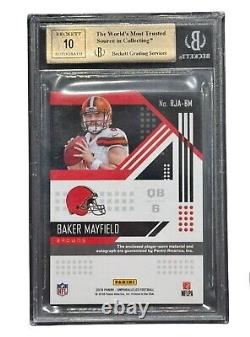 2018 Panini Unparalleled Baker Mayfield Rookie Jersey Autographs Auto RC BGS 9.5