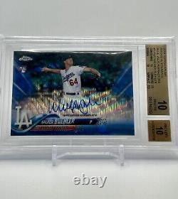 2018 Topps Chrome RAWB Walker Buehler RC Blue Wave Auto /150 BGS 10 PRISTINE