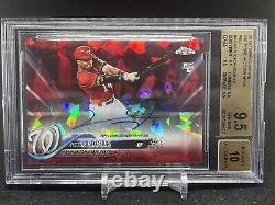 2018 Topps Chrome Sapphire Red Victor Robles RC AUTO BGS 9.5 4/10