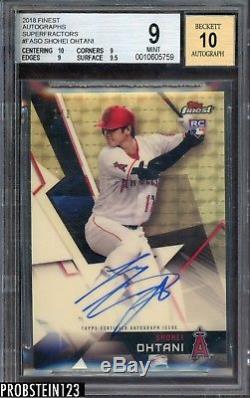 2018 Topps Finest Superfractor Shohei Ohtani Angels RC Rookie AUTO 1/1 BGS 9