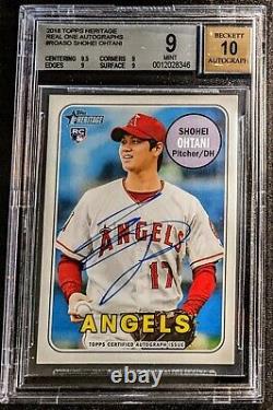 2018 Topps Heritage Shohei Ohtani Real One Auto Autograph RC Rookie BGS 9/10 MT+