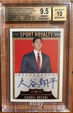 2018 UD Goodwin Champions Shohei Ohtani Rookie Kanji Auto BGS 9.5/10 Auto