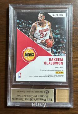 2019-20 Hakeem Olajuwon Auto Panini Mosaic Fast Break Autographs Bgs 9.5