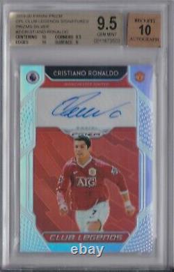 2019-20 Panini Prizm Epl Cristiano Ronaldo Prizm Silver Auto #03/25 Bgs 9.5 10