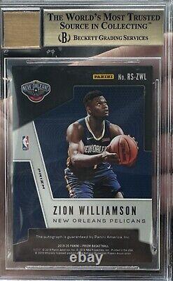 2019-20 Panini Prizm Zion Williamson Rookie Signatures Shimmer Red Auto BGS 10