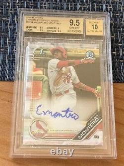 2019 BOWMAN CHROME PROSPECT ELEHURIS MONTERO AUTO BGS 9.5. 10 Autograph ROCKIES