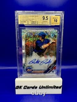 2019 Bowman Chrome Brett Baty Auto Sparkle Refractor /71 BGS 9.5/10