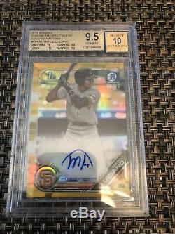 2019 Bowman Chrome Marco Luciano Gold Refractor Autograph Auto /50 BGS 9.5/10