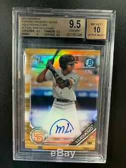2019 Bowman Chrome Marco Luciano Gold Refractor Autograph Auto /50 BGS 9.5 10 RC
