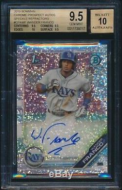 2019 Bowman Chrome Wander Franco Speckle Refractor Auto Autograph /299 Bgs 9.5