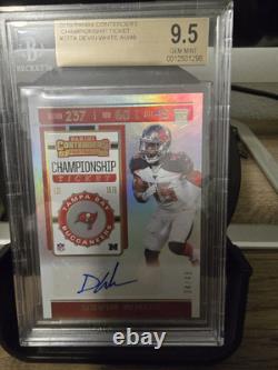 2019 Contenders DEVIN WHITE Championship Rookie Ticket Auto /49 BGS 9.5