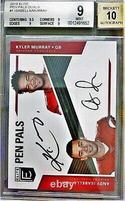 2019 Elite PEN PALS Duals KYLER MURRAY/Isabella Black RC AUTO BGS 9 & 10