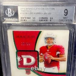 2019 Immaculate Collection Emerald Kyler Murray Jersey Auto BGS 9