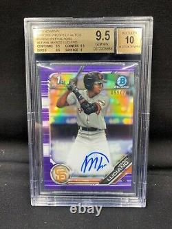 2019 MARCO LUCIANO Bowman Chrome PURPLE REFRACTOR Auto RC BGS 9.5/10 x/250