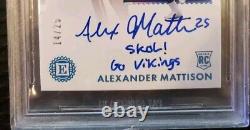 2019 Panini Encased Alexander Mattison Rookie Autograph #14/25 BGS 9.5 Auto 10