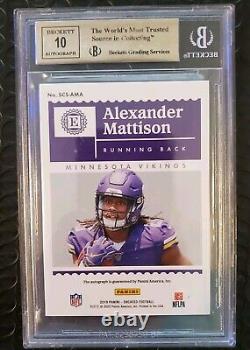 2019 Panini Encased Alexander Mattison Rookie Autograph #14/25 BGS 9.5 Auto 10