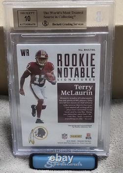 2019 Panini Encased Terry McLaurin Rookie Auto Card #'d 22/25 BGS 9.5 Autograph