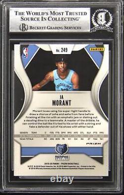 2019 Panini Prizm #249 Signed Ja Morant Silver RC Rookie Autograph BGS BAS Auto