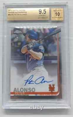 2019 Topps Chrome Peter Alonso Rookie Auto Autograph #RAPA BGS 9.5/10 Mets