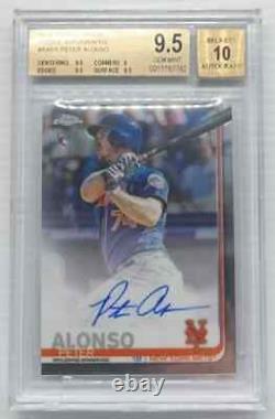 2019 Topps Chrome Peter Alonso Rookie Autograph Auto #RAPA BGS 9.5 Mets