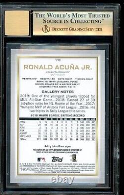 2019 Topps Gallery Ronald Acuna Jr. Auto Autograph SSP BGS 9.5 Atlanta Braves