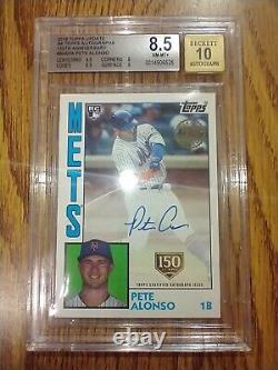 2019 Topps Update'84 Autos 150th #84APA Pete Alonso RC /150 BGS 8.5/10 Gem