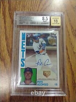 2019 Topps Update'84 Autos 150th #84APA Pete Alonso RC /150 BGS 8.5/10 Gem