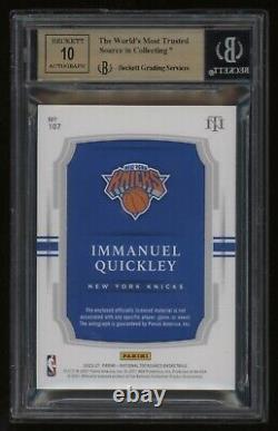 2020-21 Immanuel Quickley BGS 9.5 National Treasures Patch Auto Rookie Rc #22/99