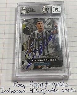 2020-21 Topps 768 Most Goals Cristiano Ronaldo On Card Auto Autograph BGS 10
