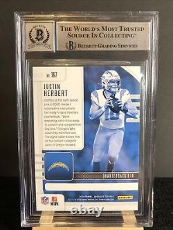 2020 Absolute Football Justin Herbert Auto BGS 10 CHARGERS RARE SSP AUTOGRAPH