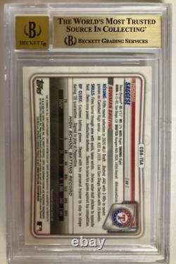 2020 Bowman Chrome Draft Autographs Cda-tsa Thomas Saggese Auto Bgs 9.5 Gem Mint