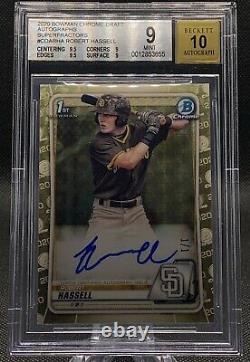 2020 Bowman Chrome Draft Robert Hassell Superfractor Auto 1/1 BGS Young Goat