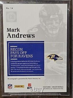 2020 Encased #'d 1/1 on-card AUTO BGS 9.5 Ruby variation Mark Andrews Ravens