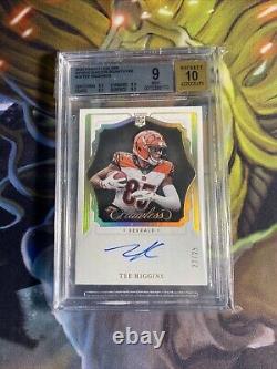 2020 Flawless Shadow Signatures Gold Tee Higgins RC Auto BGS 9 Auto 10 #d/25