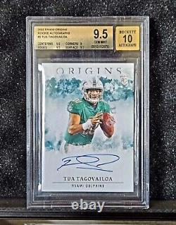 2020 Panini Origins Tua Tagovailoa Rookie Auto On Card BGS 9.5 RC