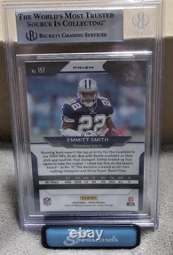 2020 Panini Prizm Emmitt Smith Red White Blue Prizm Auto Card BGS Autograph
