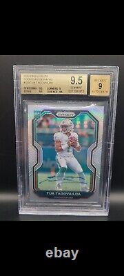 2020 Panini Prizm Tua Tagovailoa Rookie Autographs #339 Bgs 9.5 Auto 10