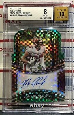 2020 Select Rob Gronkowski, #41, Auto, Green Prizm, Si-rgr, #3/5, Die Cut, Bgs