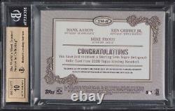 2020 Topps Sterling MIKE TROUT KEN GRIFFEY JR HANK AARON Patch Auto BGS 9.5/10