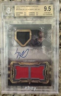 2020 Topps Triple Threads Luis Robert Rookie Black Onyx Auto /35 BGS 9.5