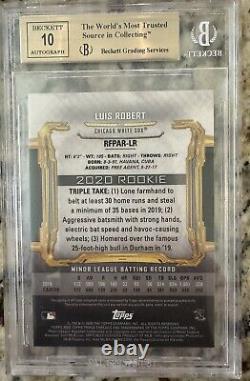2020 Topps Triple Threads Luis Robert Rookie Black Onyx Auto /35 BGS 9.5