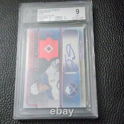 2021-22 Black Diamond Jack Eichel Auto /10 Gemography Ruby Bgs 9 Autograph 10