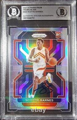 2021-22 Prizm Rookie Autograph Silver #320 Scottie Barnes RC SP BGS Auth Auto
