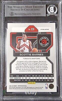 2021-22 Prizm Rookie Autograph Silver #320 Scottie Barnes RC SP BGS Auth Auto