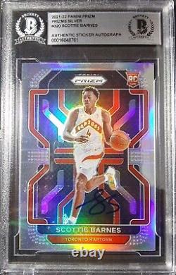 2021-22 Prizm Rookie Autograph Silver #320 Scottie Barnes RC SP BGS Auth Auto
